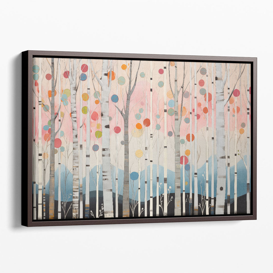 Botanical Forest Canvas Wall Art vivid green foliage