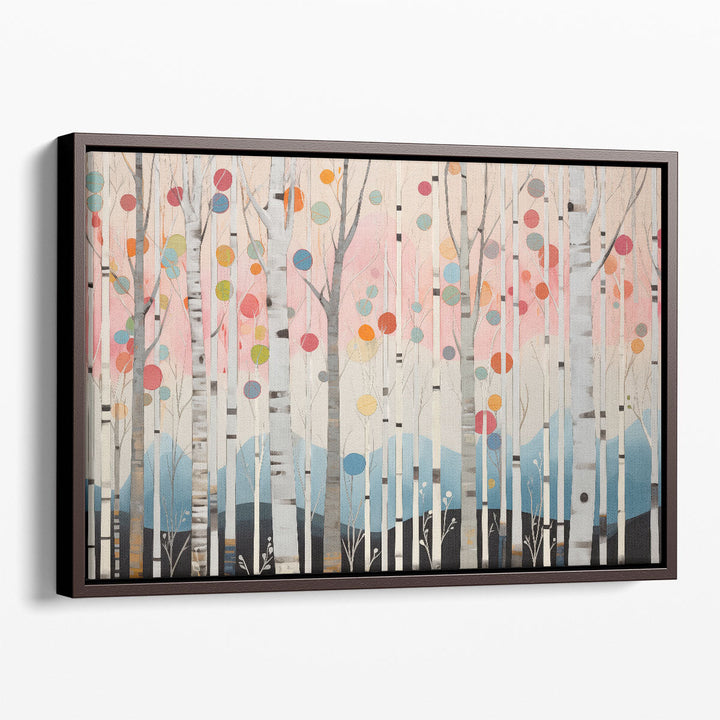 Botanical Forest Canvas Wall Art vivid green foliage