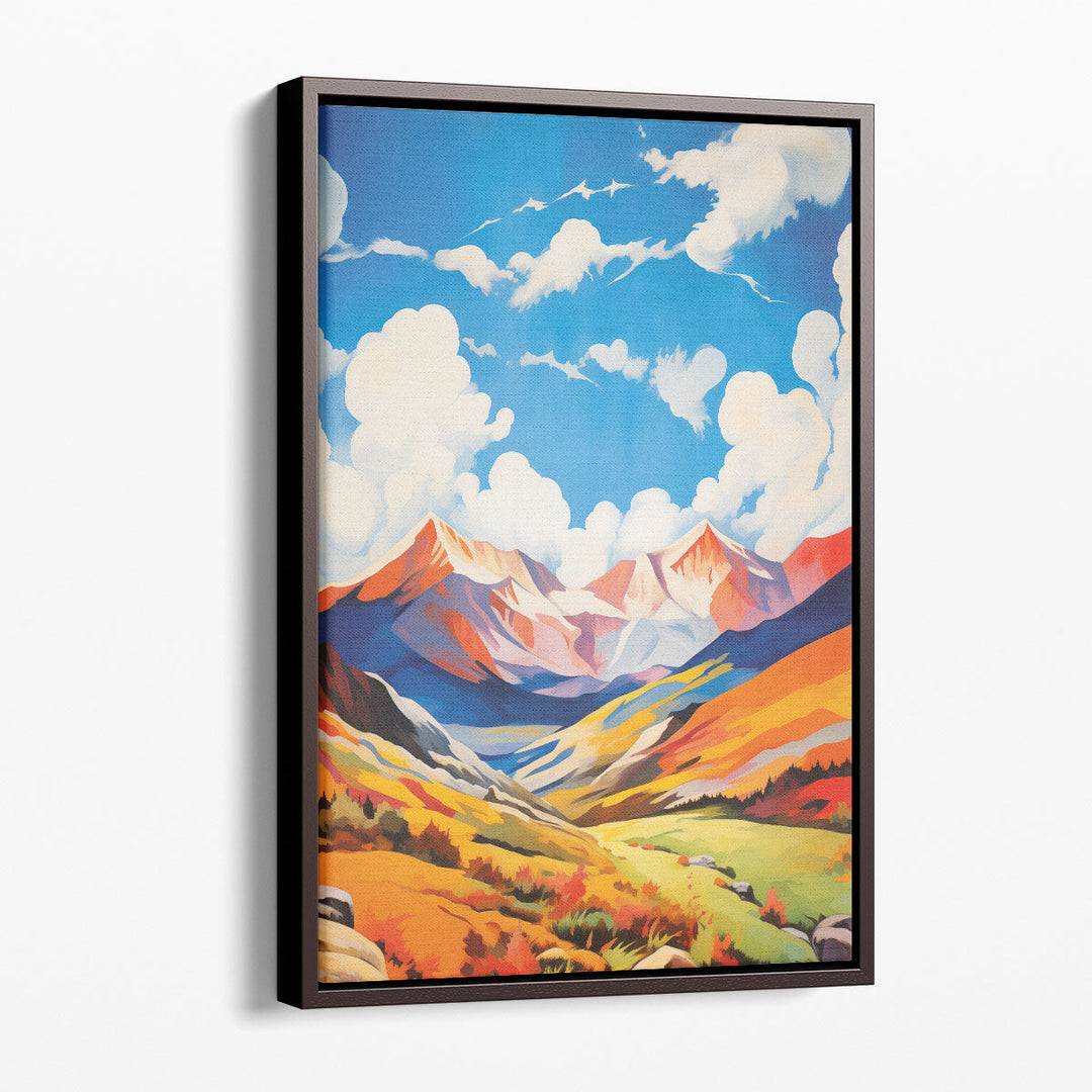 Color Storm Over Rockies - Canvas Print Wall Art