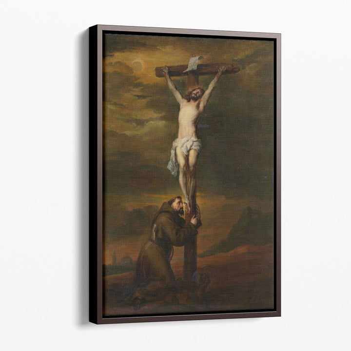 St Francis at the Foot of the Cross - Canvas Print Wall Art