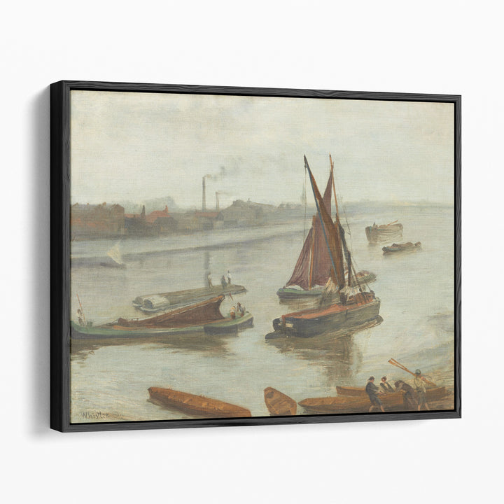 Old Battersea Reach - Canvas Print Wall Art
