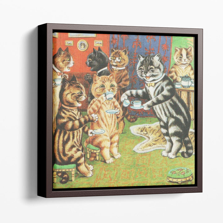 Cat's Tea Party - Canvas Print Wall Art