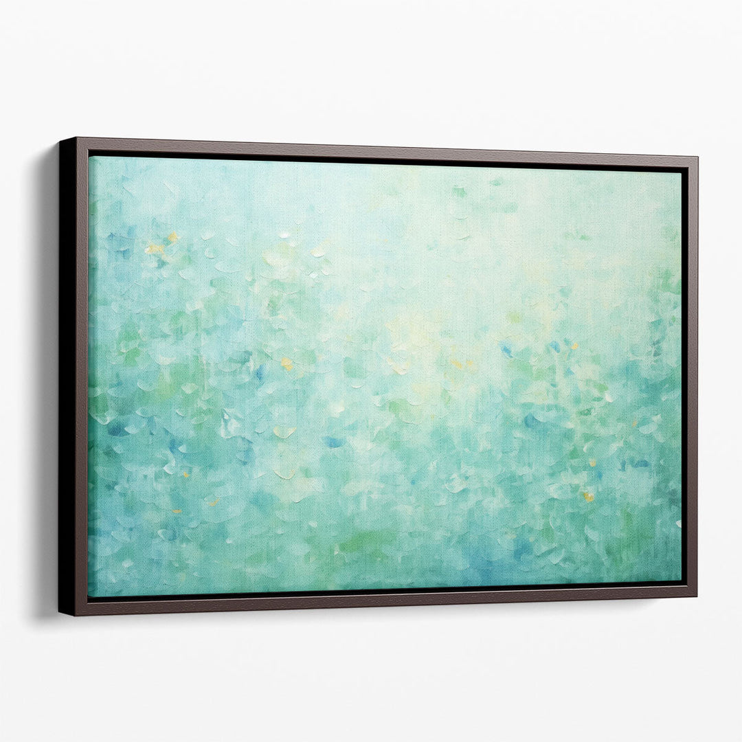 Contemporary aqua artwork in soothing tones