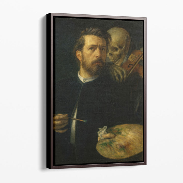 Self-Portrait with Death Playing the Fiddle - Canvas Print Wall Art
