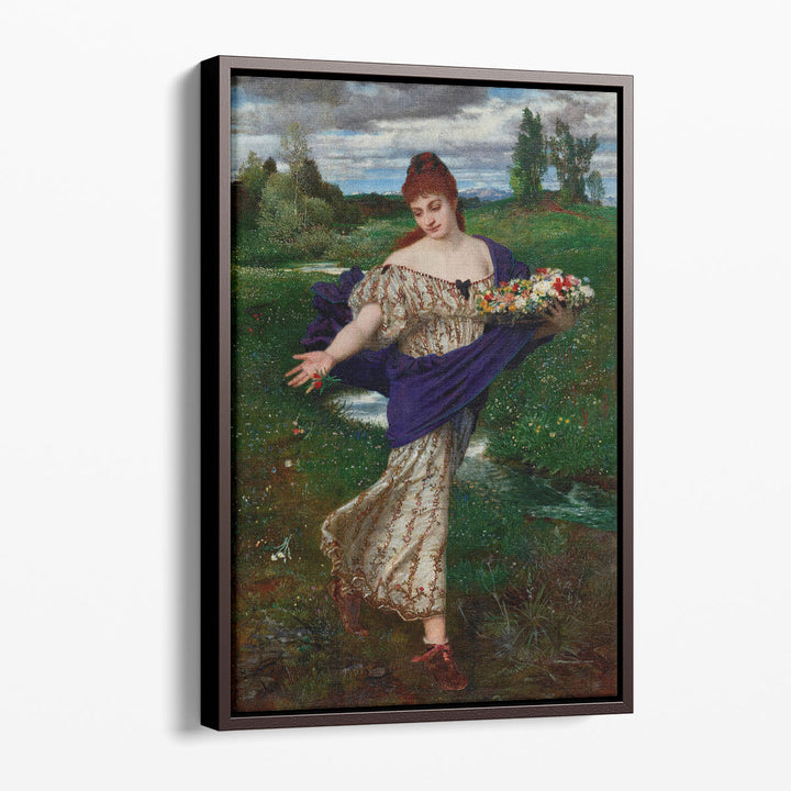 Flora, Scattering Flowers - Canvas Print Wall Art