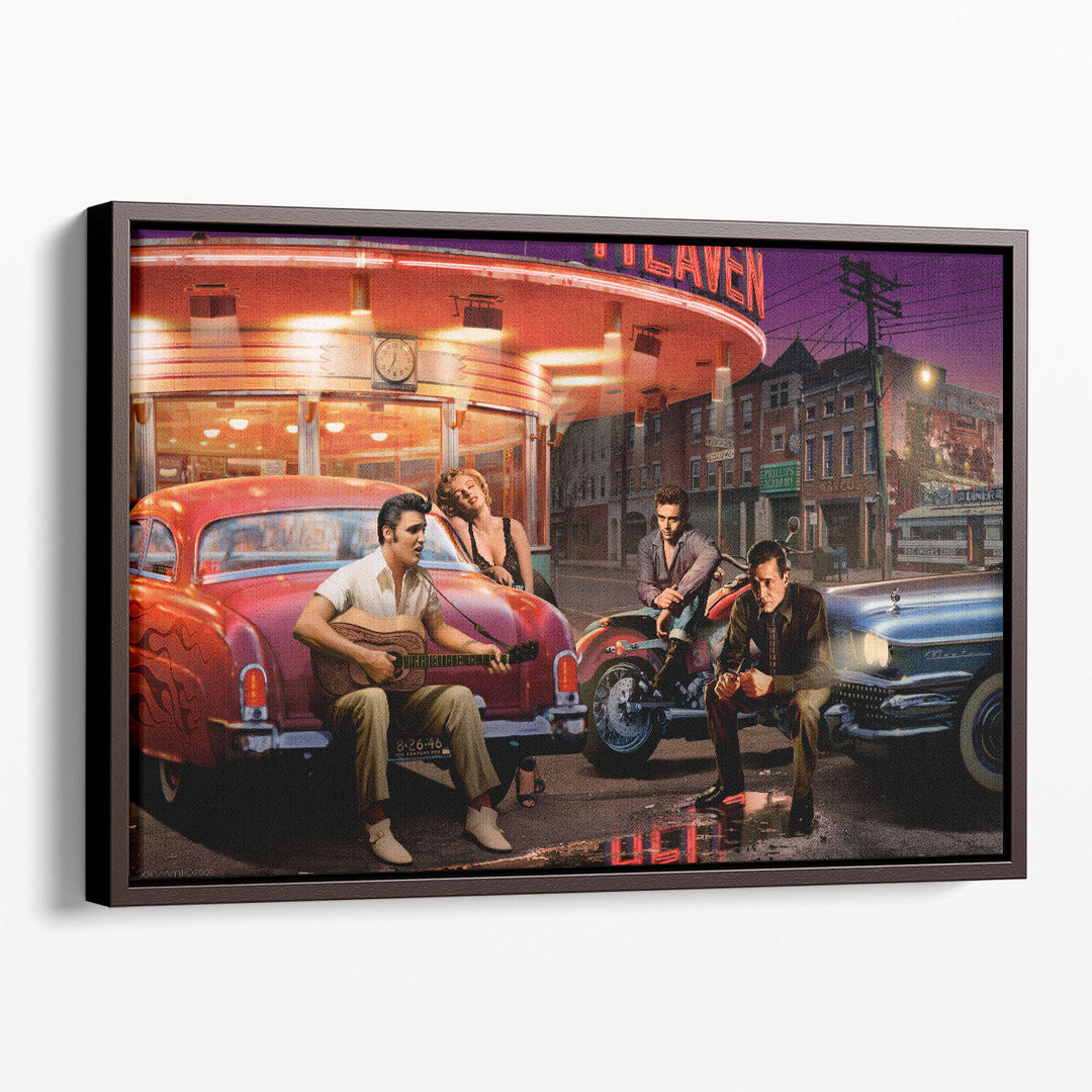 Hollywood Icons at Night Wall Art silhouettes