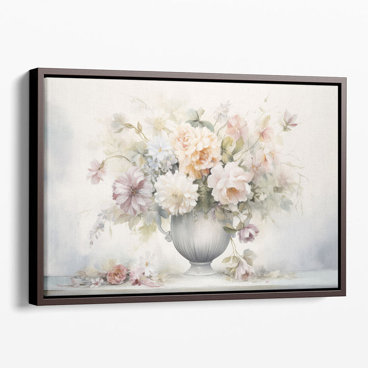Distressed Vase Bloom 2 - Canvas Print Wall Art