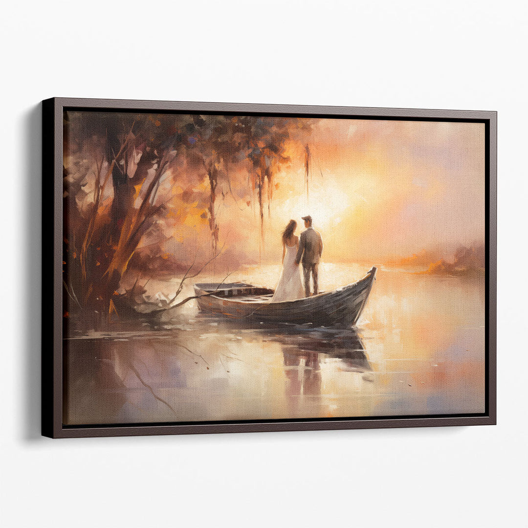 Dreamy Waterside Romance - Canvas Print Wall Art