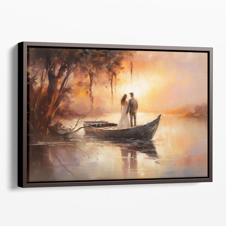Dreamy Waterside Romance - Canvas Print Wall Art