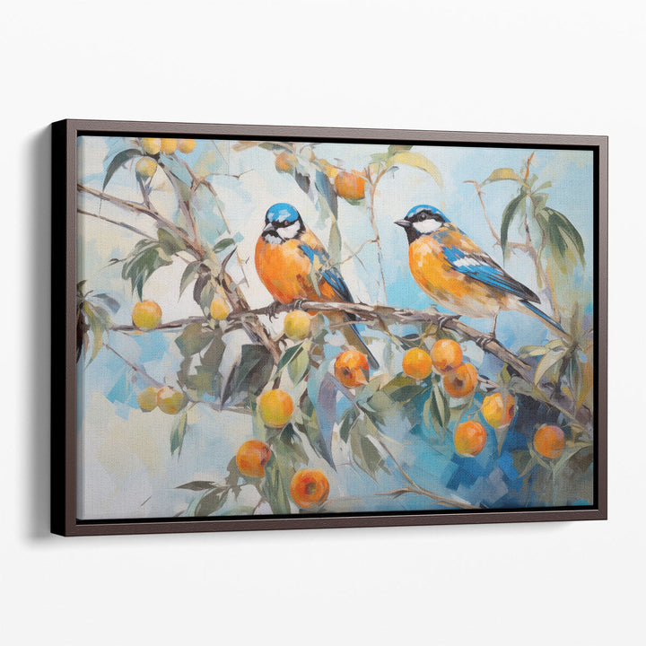 Feathered Citrus View - Canvas Print Wall Art