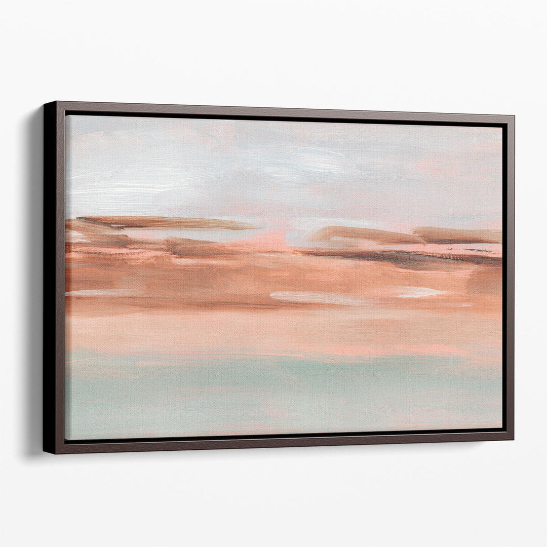 Peach minimal seascape decor with subtle tones