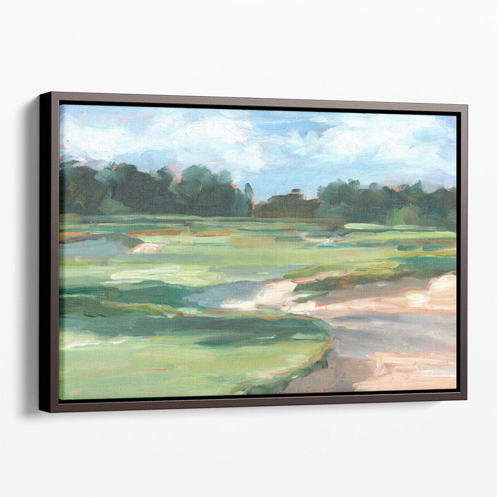 Green abstract painting nature inspired