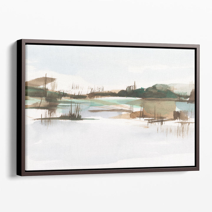 Large landscape canvas art for living room with neutral colors