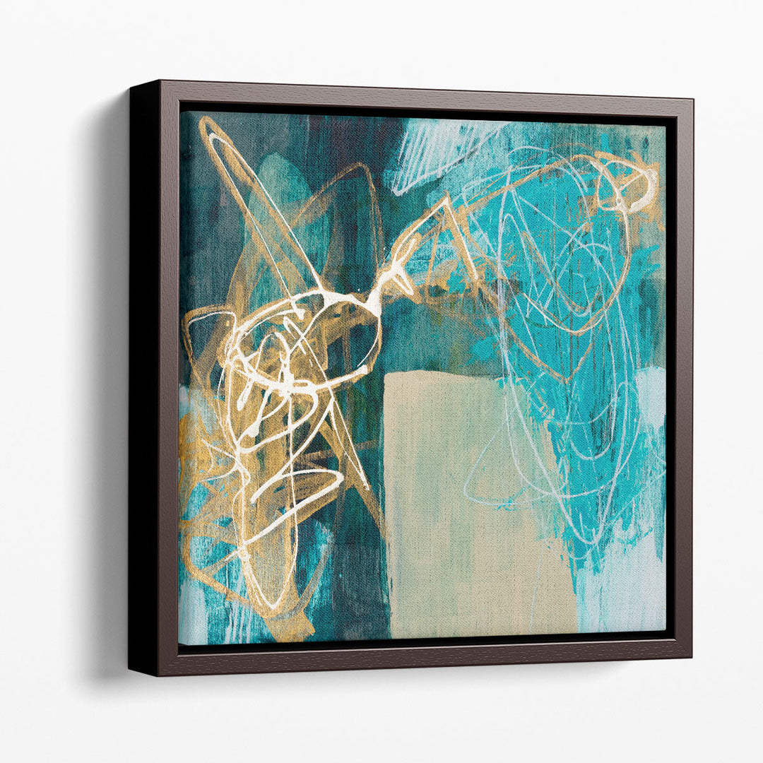 modern wall decor for living room featuring blue watercolor marble texture