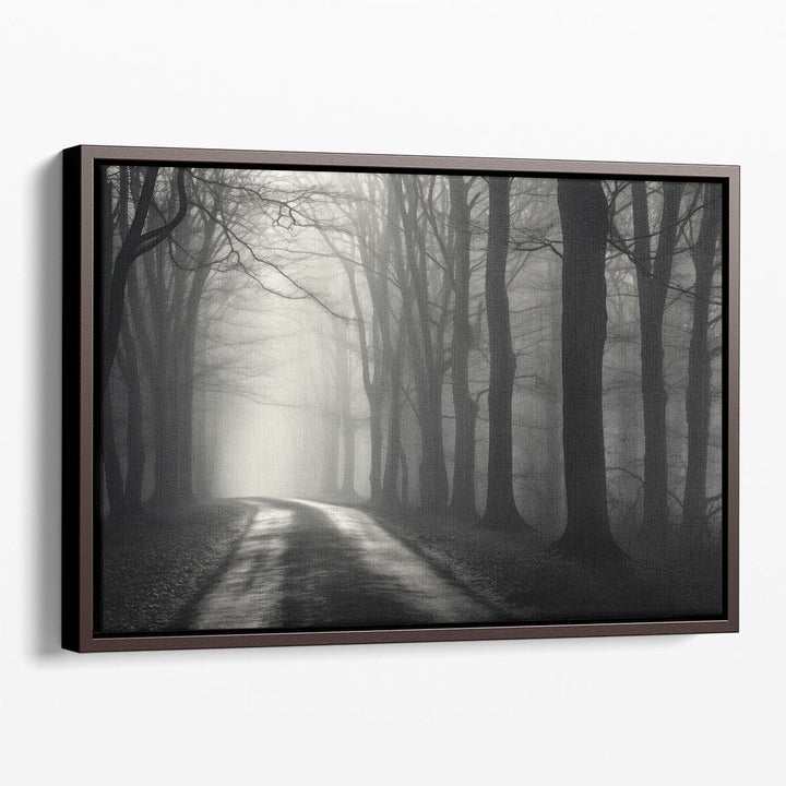 Misty Dark Forest Path - Canvas Print Wall Art