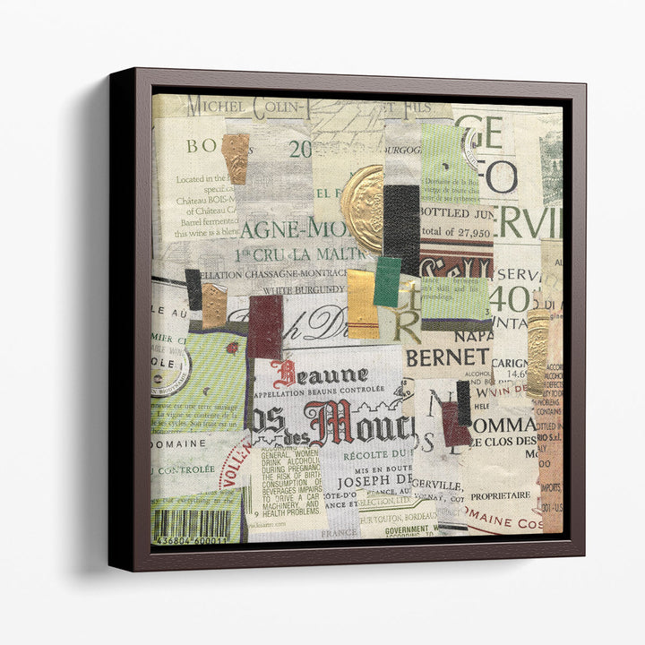 Collage Typography Wall Art – layered text and shapes
