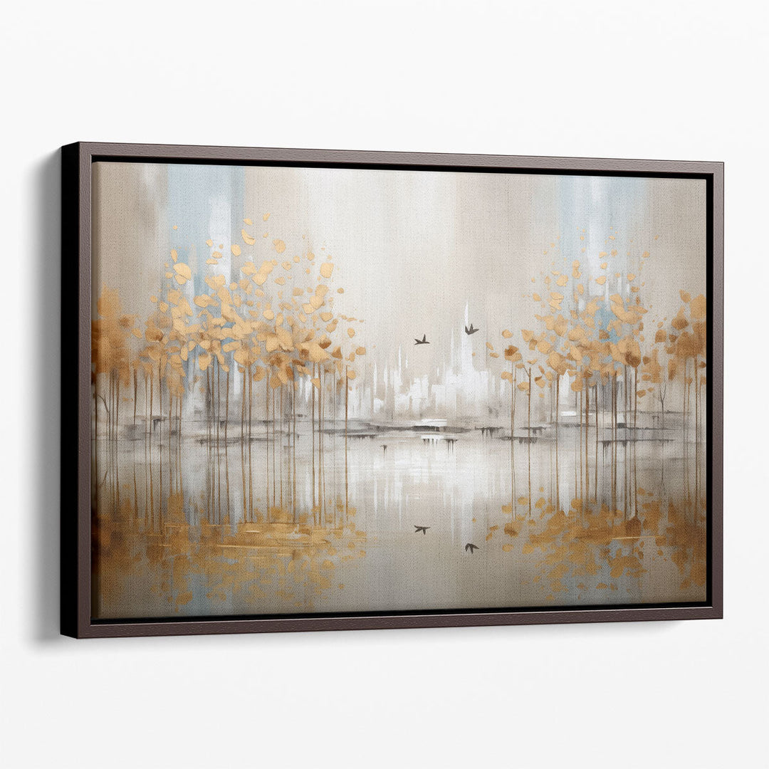 Wings Through Golden Woodlands - Canvas Print Wall Art