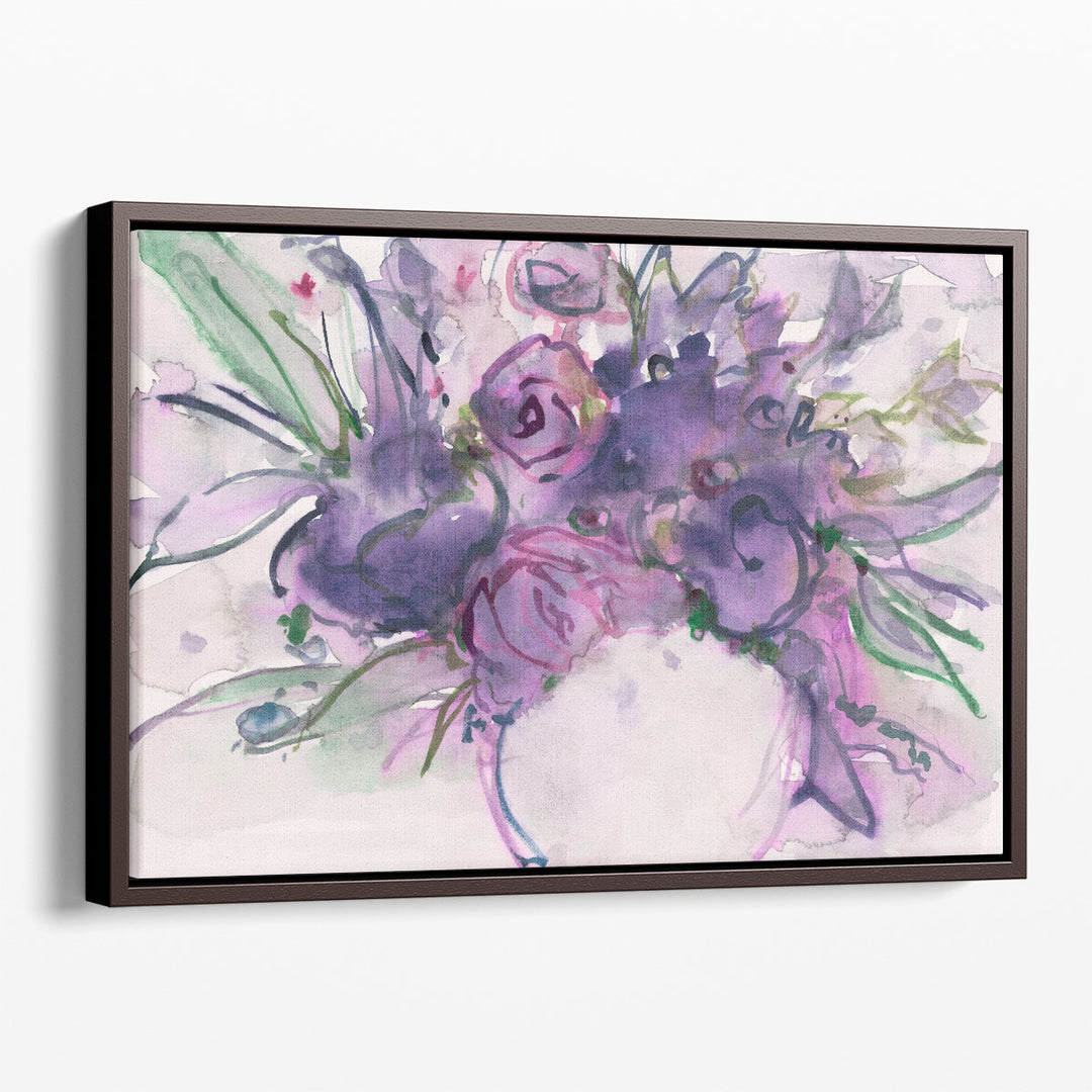 Lavender modern art wall decor delicate petals