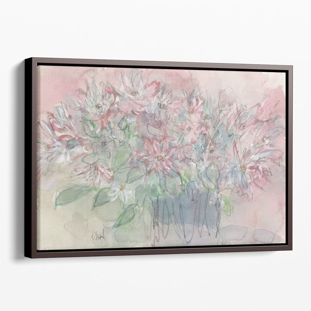 Still life flower print in soft tones