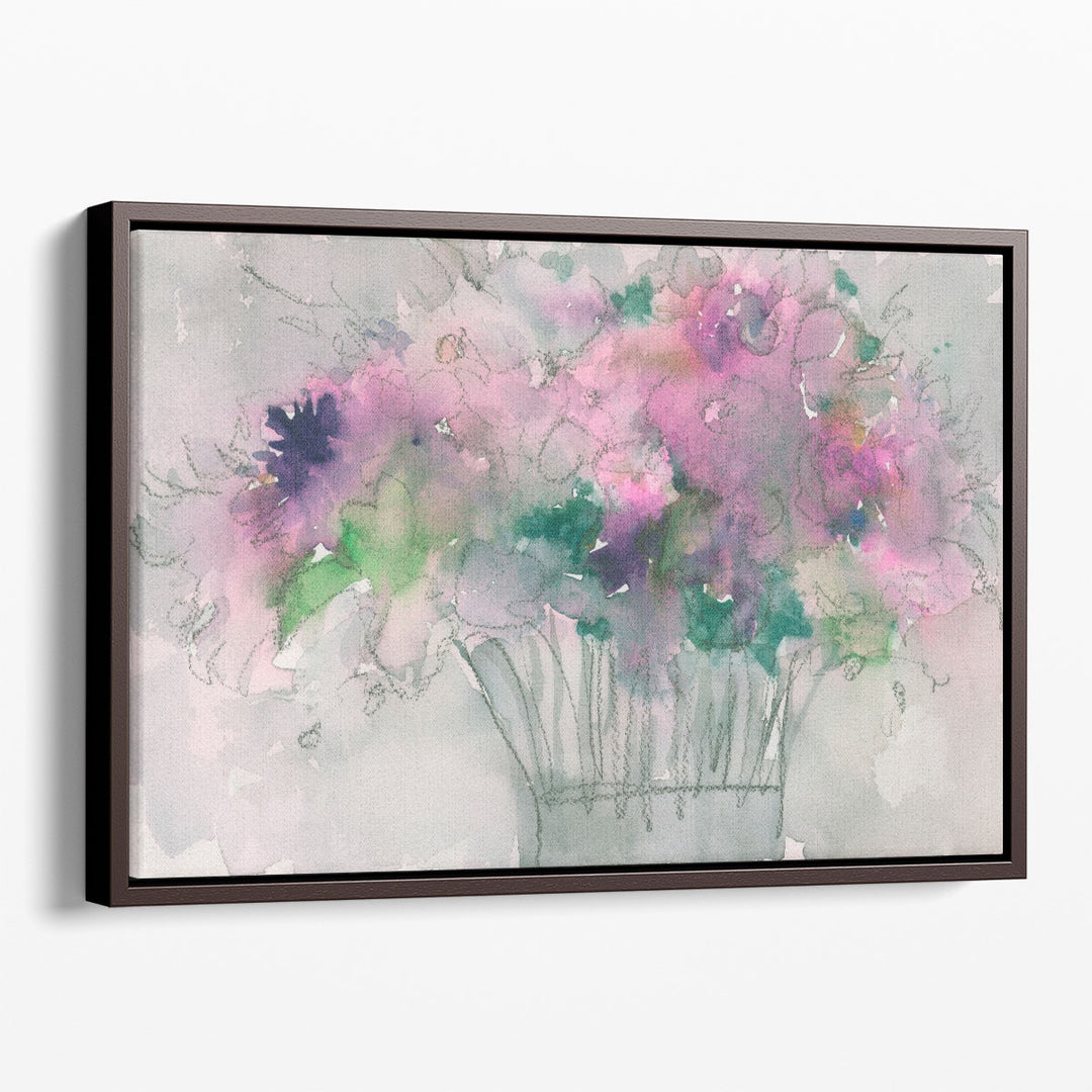 wall painting for living room pink petals design