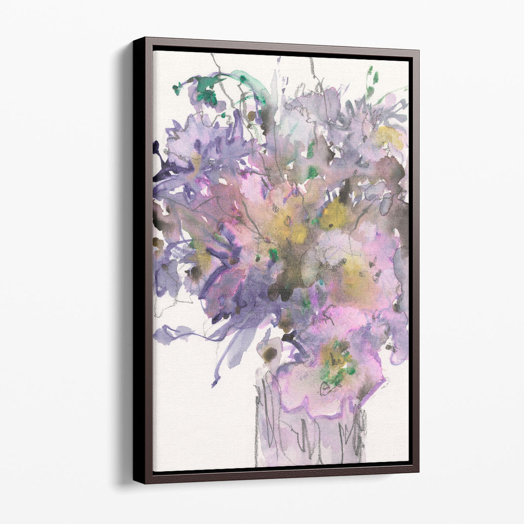 framed watercolor painting white canvas