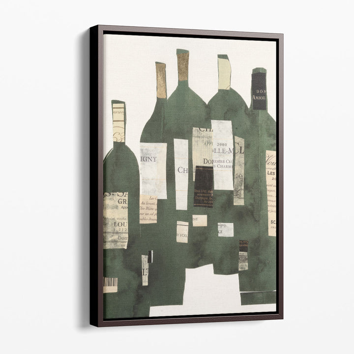 wine wall decor – stylized bottle silhouettes