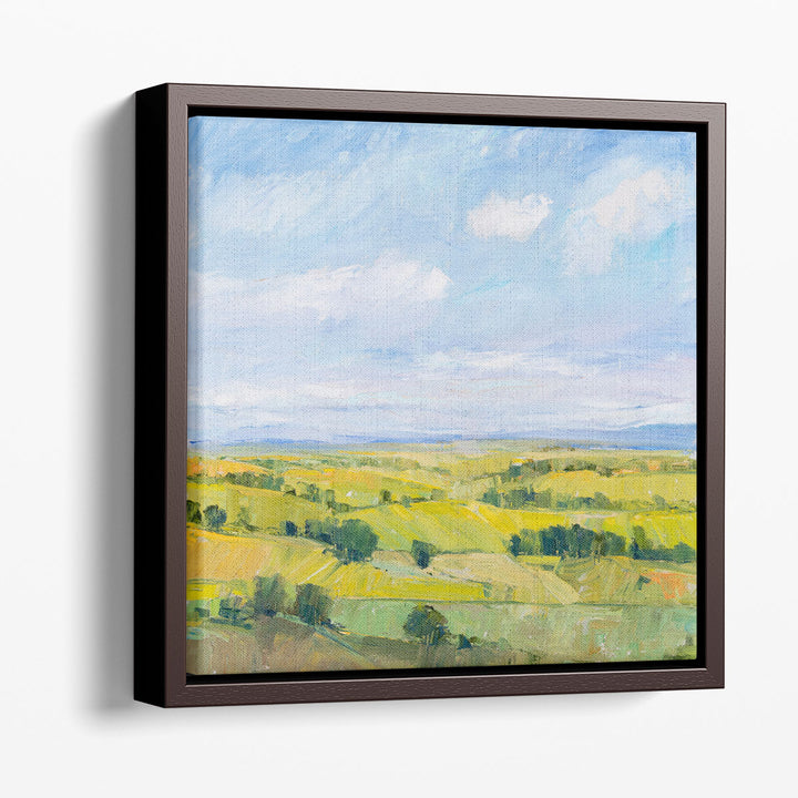 Scenery canvas painting with blue sky