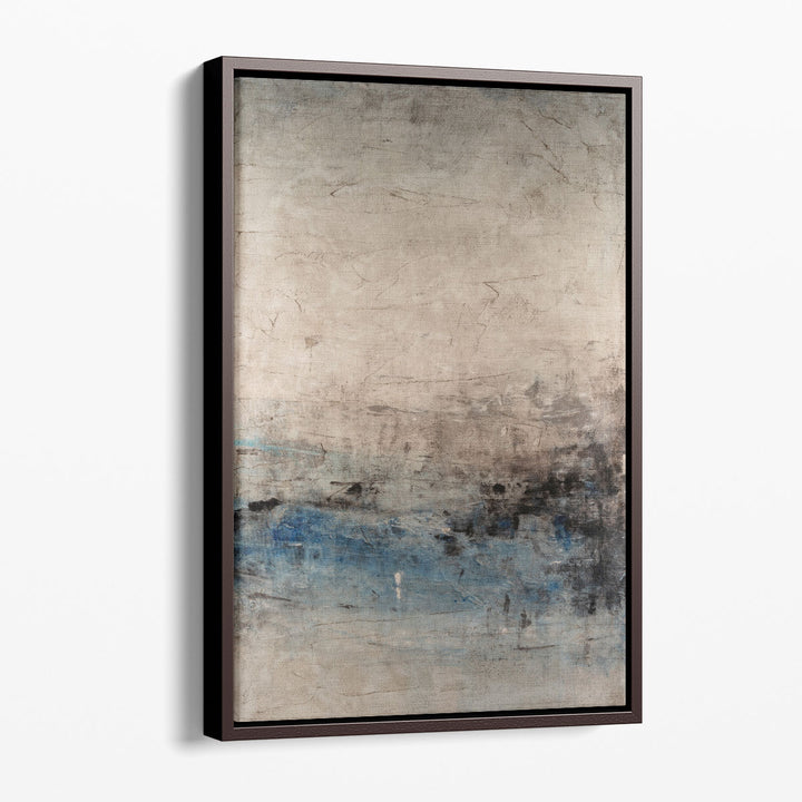 Neutral abstract painting in soft tones