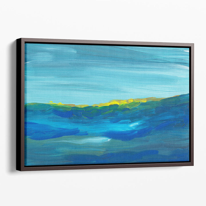 Minimalist print in calming blue tones