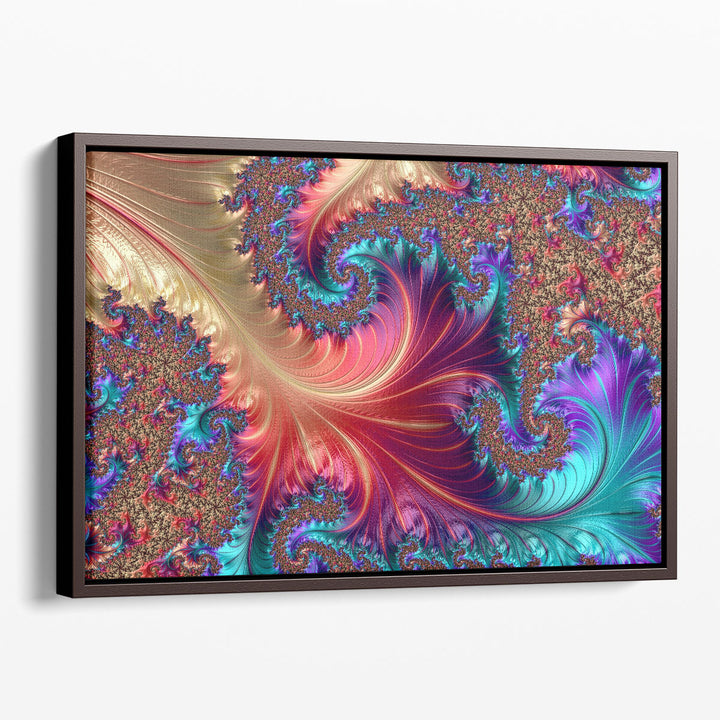 Kaleidoscopic pattern in multicolor fractal print