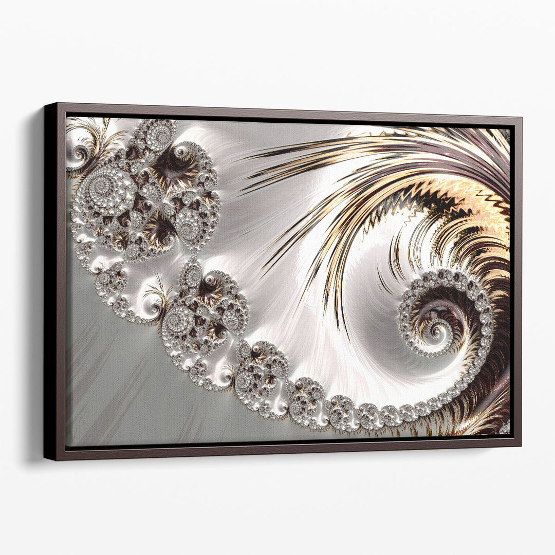 Spiral pattern art in silver fractals