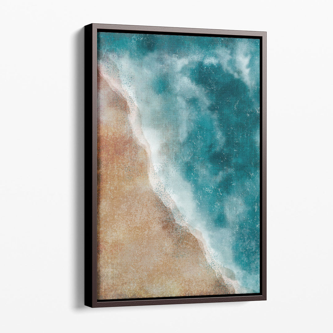 Abstract Seascape Prints – minimalist waves in blue and brown