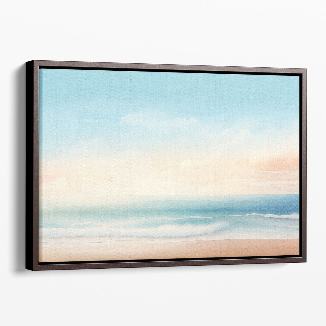 Pastel beach decor with calming beach view