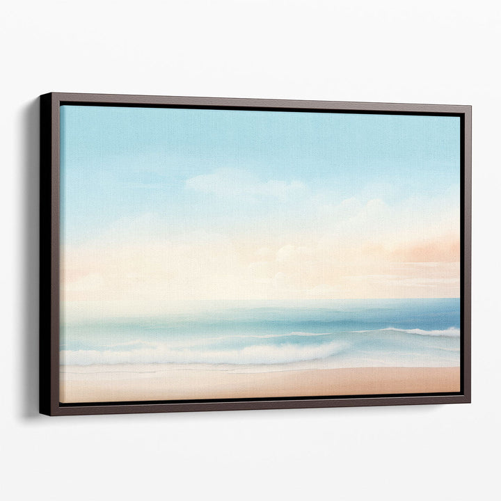 Pastel beach decor with calming beach view