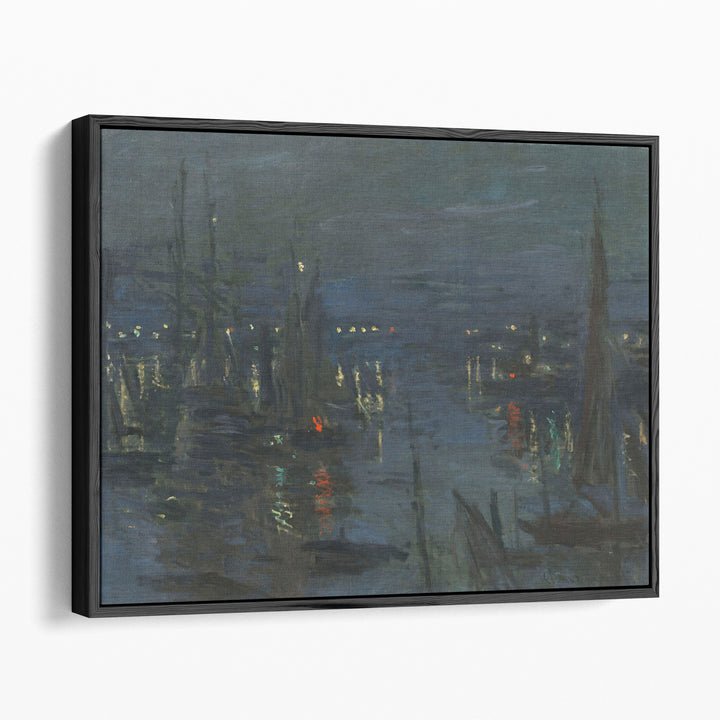 The Port of Le Havre Night Effect - Canvas Print Wall Art