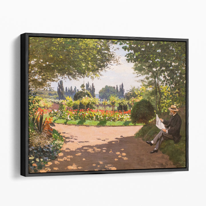 Adolphe Monet in the Garden - Canvas Print Wall Art