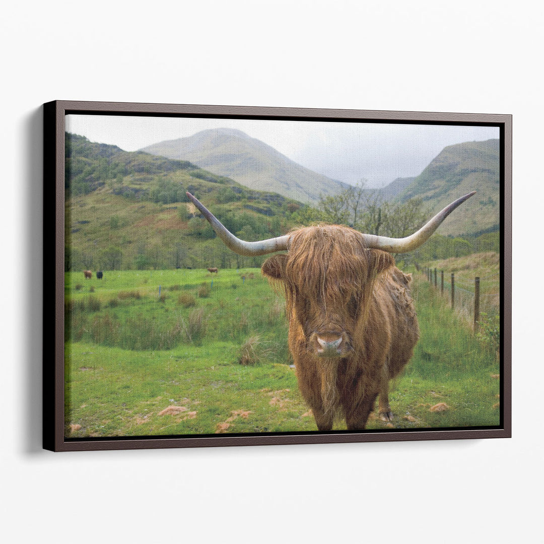 Mountain wall decor with rural landscape