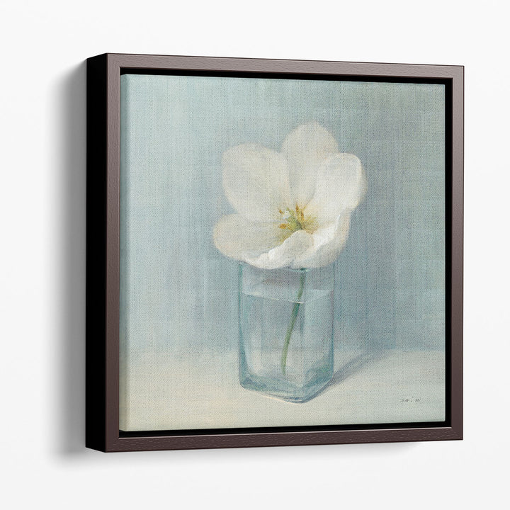 Minimalist flower vase print single bloom