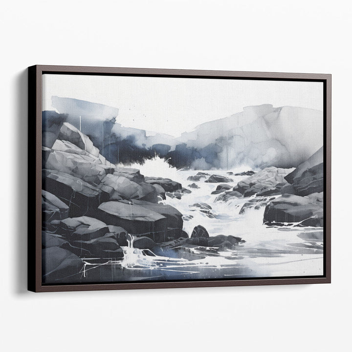 Rocky Waterscape - Canvas Print Wall Art