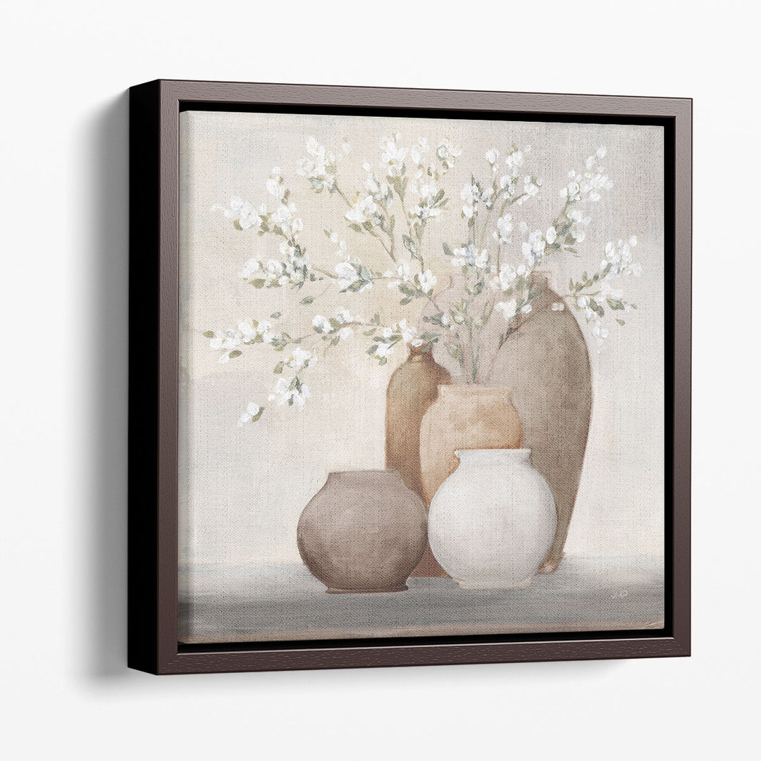 still life prints – ceramic vase and petals