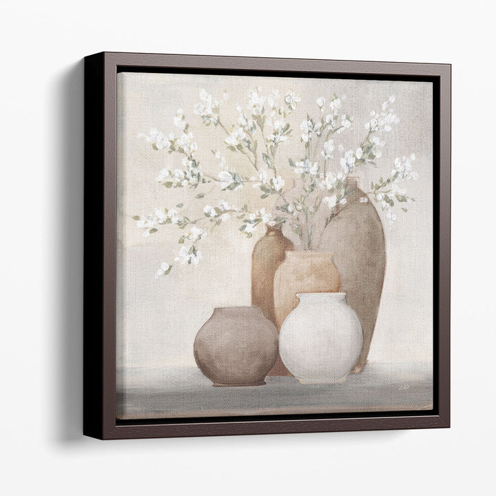 still life prints – ceramic vase and petals