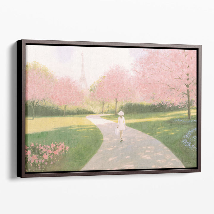 Female wall art with woman and pink trees