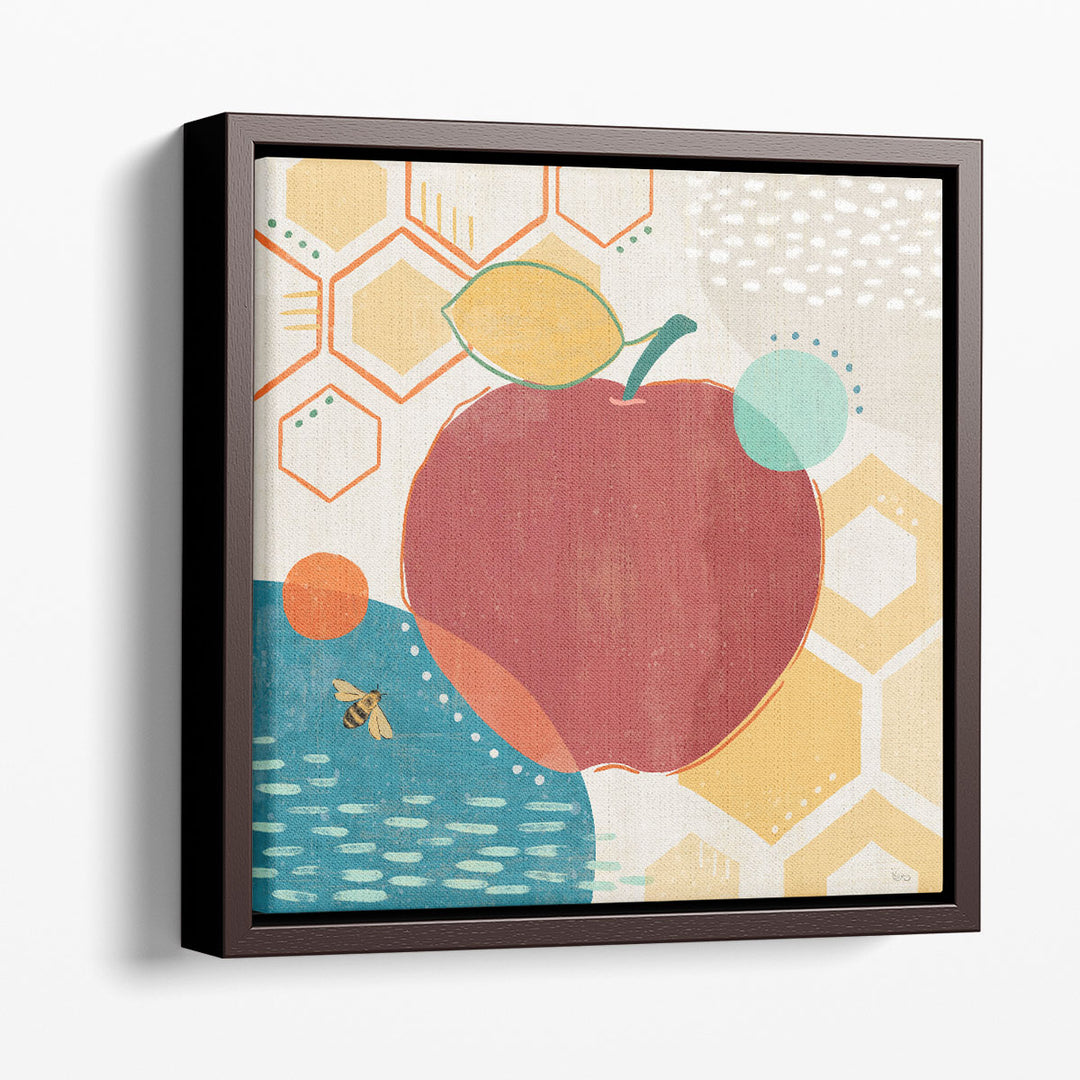 Modern Abstract Artwork red apple pattern