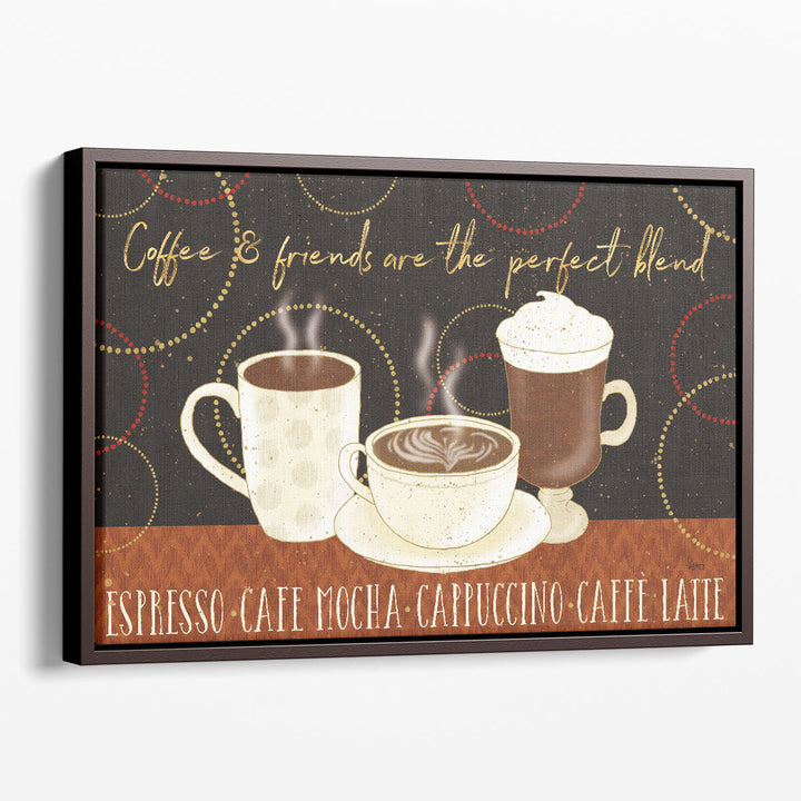 typography wall art – bold coffee quote