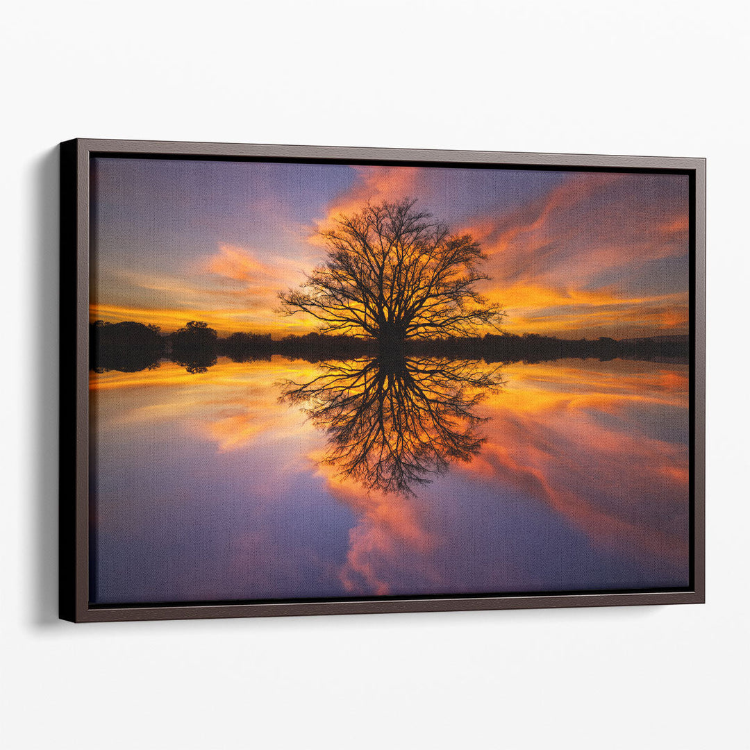 African Sunset Mirror - Canvas Print Wall Art