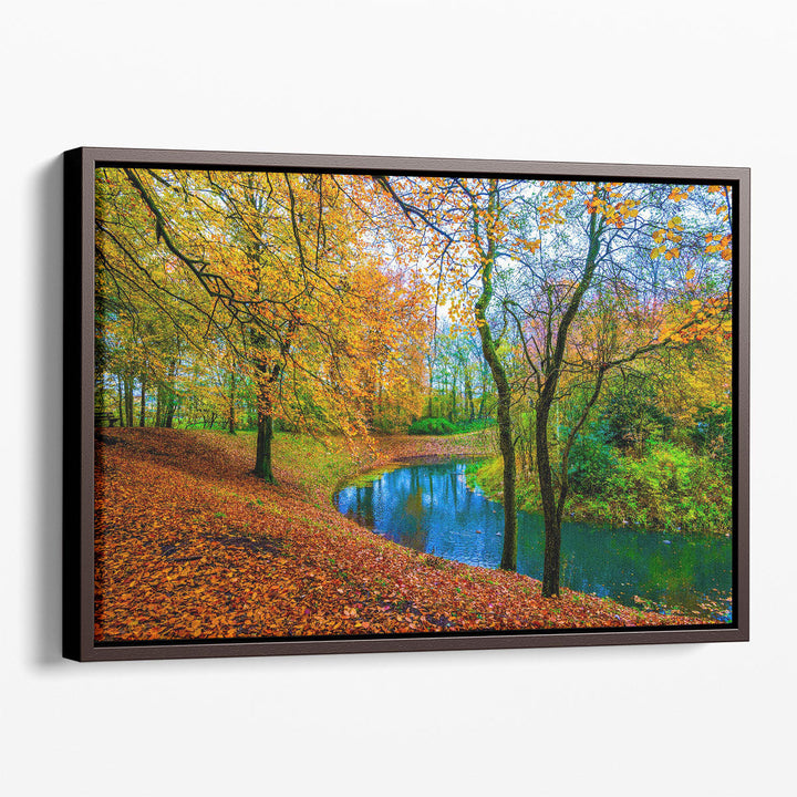 Autumn Stream - Canvas Print Wall Art
