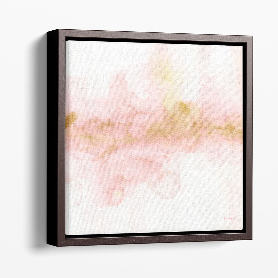 Watercolor brushstrokes in gentle blush hues