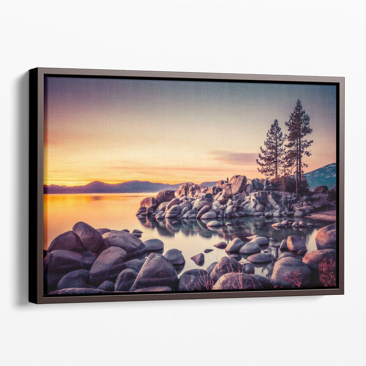 Beautiful Lake Tahoe During Sunset - Canvas Print Wall Art