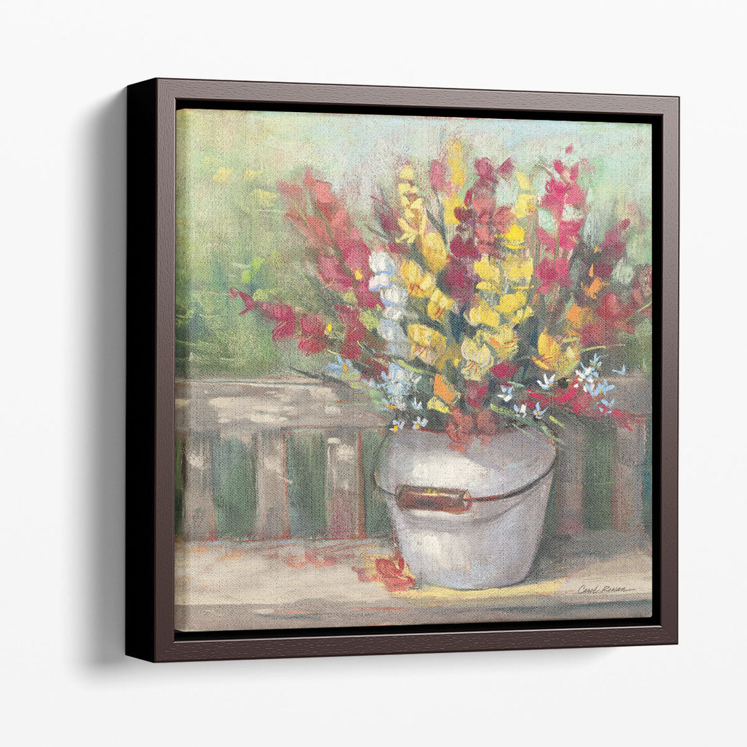 Red and yellow bloom artwork focal detail