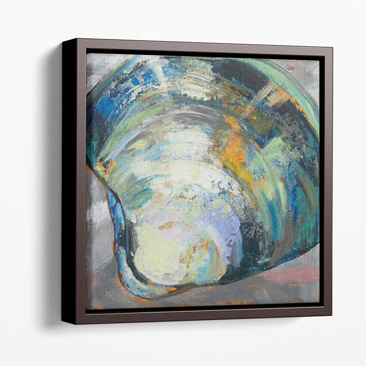 Abstract Canvas Art – swirling shell abstraction